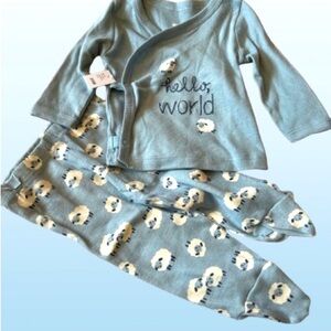 Koala Kids Blue Pajama Set with Sheep Design